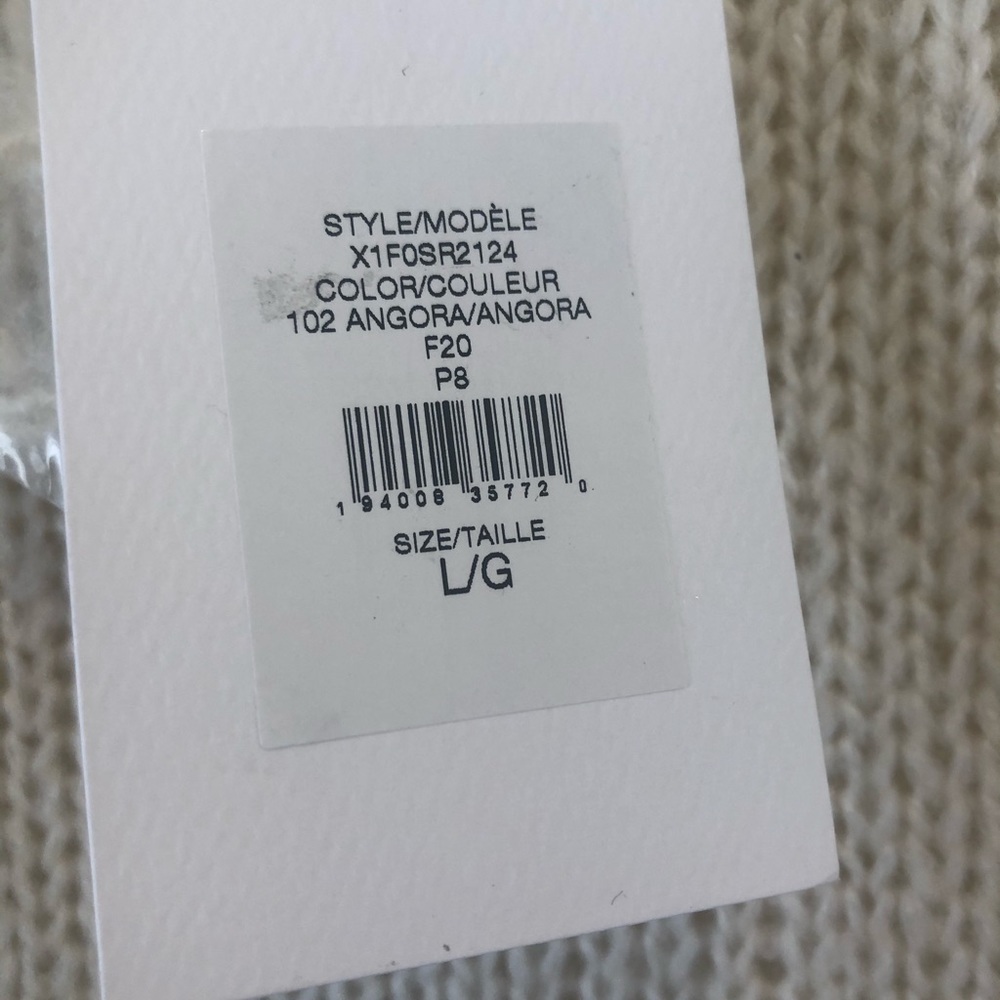 En Thread Womens Knit Crew Neck Sweater Cream Ivory Wool Blend Large - Picture 5 of 6